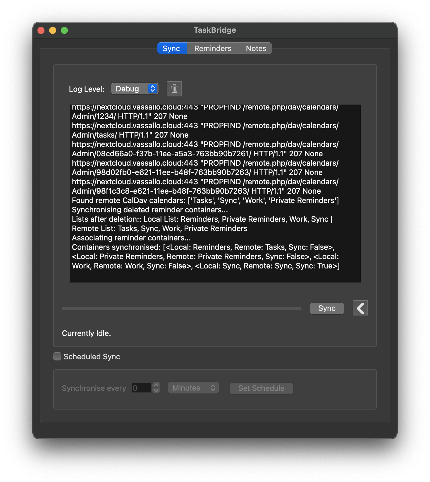 TaskBridge Debug View